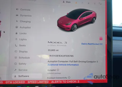 2018 Tesla Model 3 Long Range/Mid Range from USA, damaged, VIN 5YJ3E1EA3JF035785